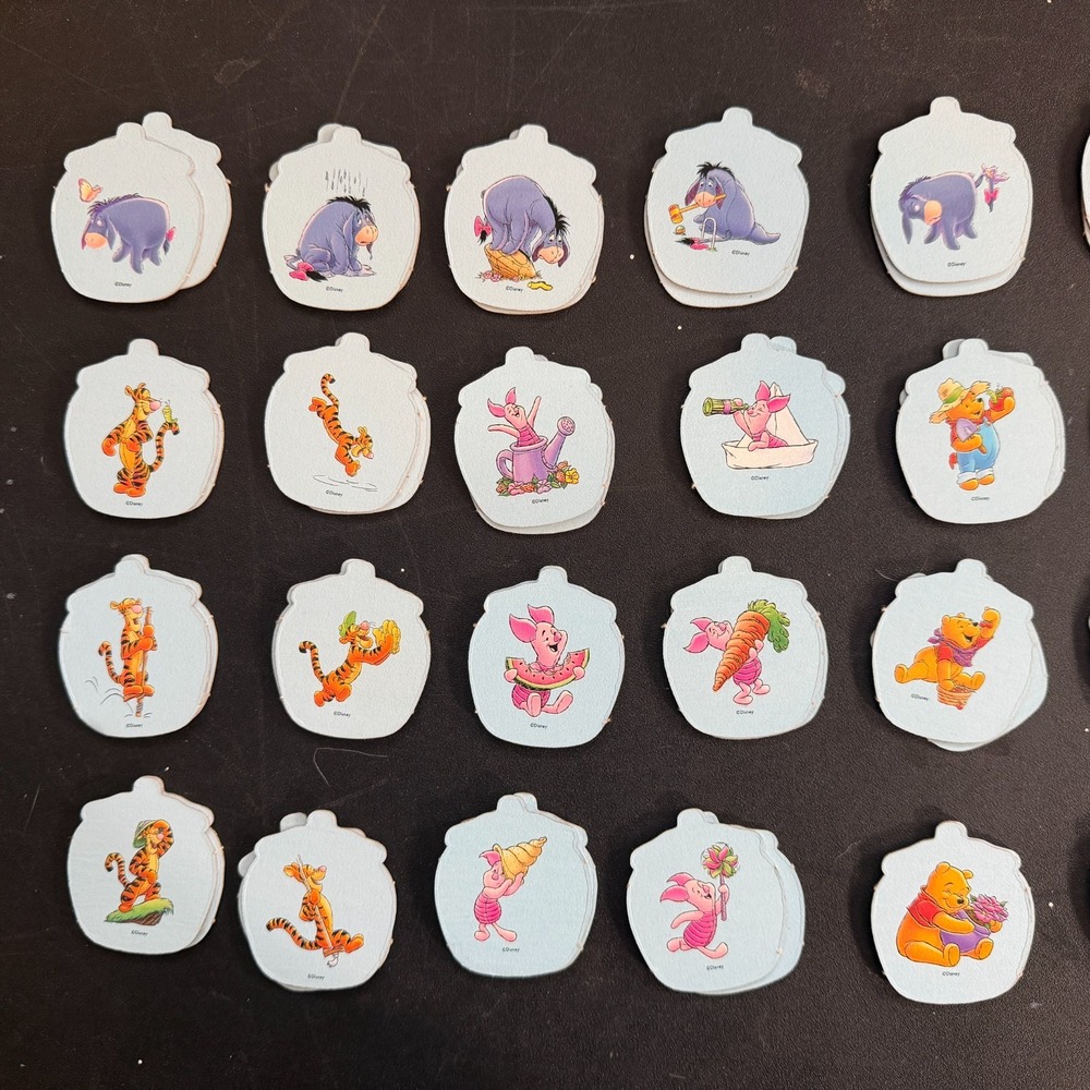 1996 Winnie the Pooh Memory Matching Game 68 Replacement Cards 33 Matches no box